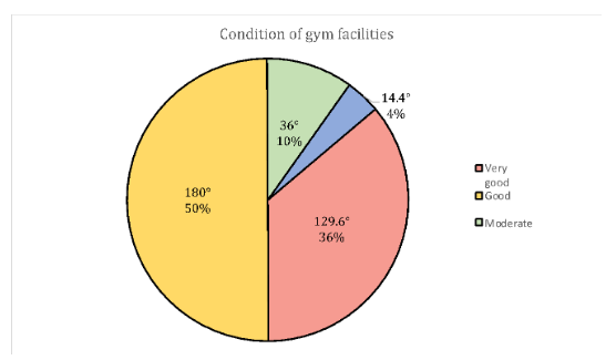 Figure 4: Pie – Condition of gym facilities